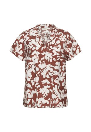Kaffe Curve, KCEVIA BLOUSE - Blouse - henna chalk flower