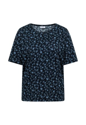 Cecil T-SHIRT MIT RUNDHALS UND PALMENPRINT - T-shirts print - universal blue
