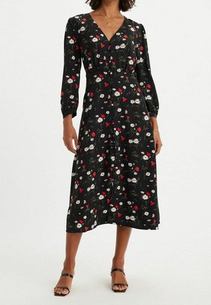 Shirt dress - mottled black