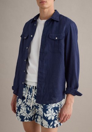 PIOMBO MULTICOLOUR FLORAL PRINT SWIM SHORTS - Shorts da mare - white/blue