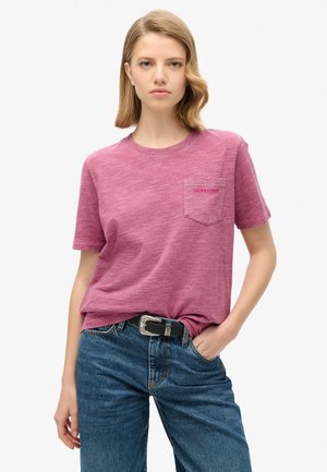 Superdry & Co ESSENTIAL LOGO OVERDYED - T-shirts basic - shocking pink
