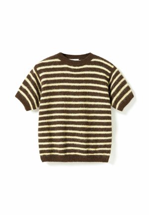 Noella, N-MONIKAH - Tričko s potlačou - brown yellow stripe