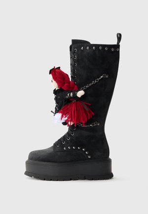 PHANTOM EMISSARY - Bottes à plateau - distressed black