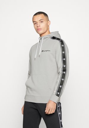 Champion HOODED HALF ZIP - Mikina s kapucí - gull/black