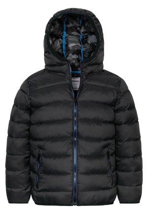 HOODED PADDED PUFFER - Klassisk kappa / rock - dark grey