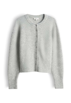 OPUS, SLIM FIT CREW NECK - Cardigan - hazy fog melange