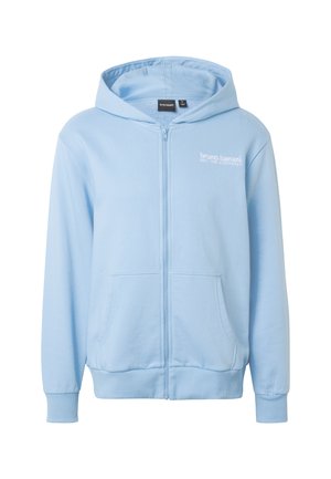 Bruno Banani BASIC LOGO - Mikina so zipsom - turquoise