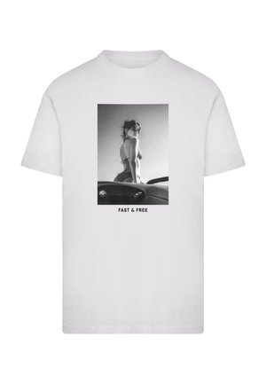 Mister Tee, FAST & FREE TEE - Print T-shirt - white