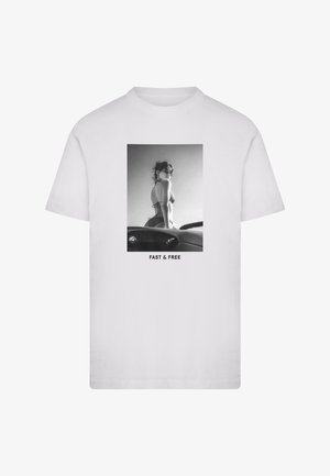 Mister Tee, FAST & FREE TEE - Trükipildiga T-särk - white