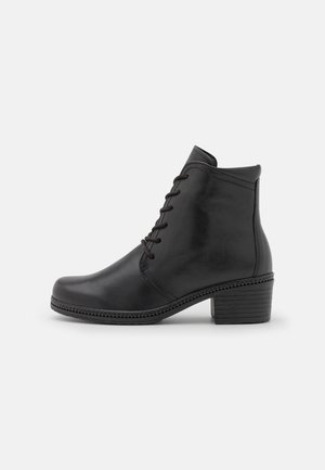 Lace-up ankle boots - black