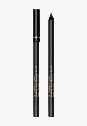 Schwarzer Eyeliner-Stift mit einer spitzen Spitze. Der Gehäuse hat eine glatte Textur und goldene Schriftzüge. Enthält einen abnehmbaren Deckel.