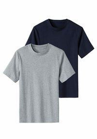 2 PACK - Nachtwäsche Shirt - grau meliert/navy