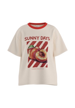 HYPEDROP, SHORT-SLEEVED T-SHIRT HDULRIKKA BOXY - T-Shirt print - white swan