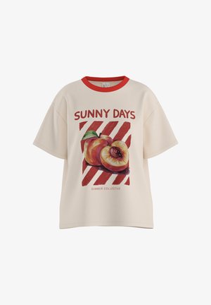HYPEDROP, SHORT-SLEEVED T-SHIRT HDULRIKKA BOXY - T-Shirt print - white swan