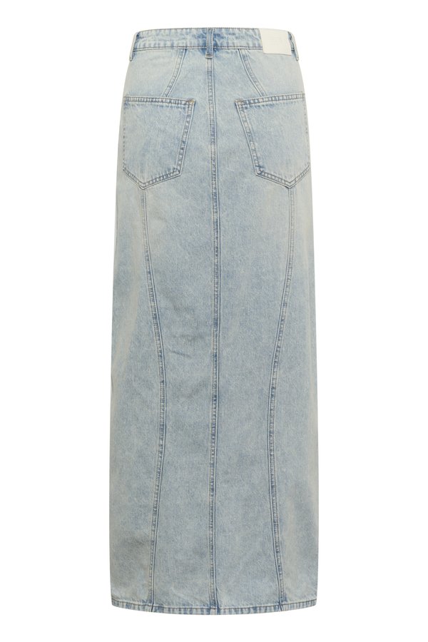 ASHER MAXI SKIRT - Denim skirt - mid acid wash4