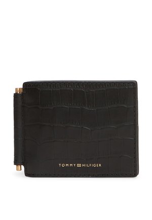Tommy Hilfiger, CROCO-PRINT LEATHER METAL HINGE WALLET - Портфейл - black