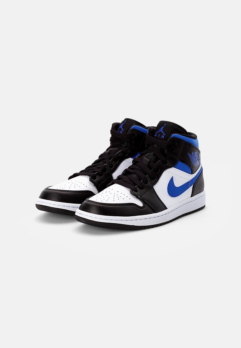 Jordan Air 1 Mid Sneakersy Wysokie White Racer Blue Black Bialy Zalando Pl