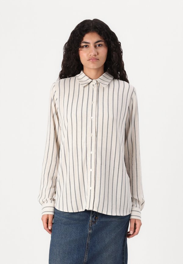 SLFVIVA STRIPED SUN SHIRT  - Button-down blouse - sandshell