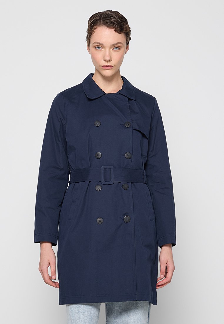 dreimaster Trenchcoat donkerblauw
