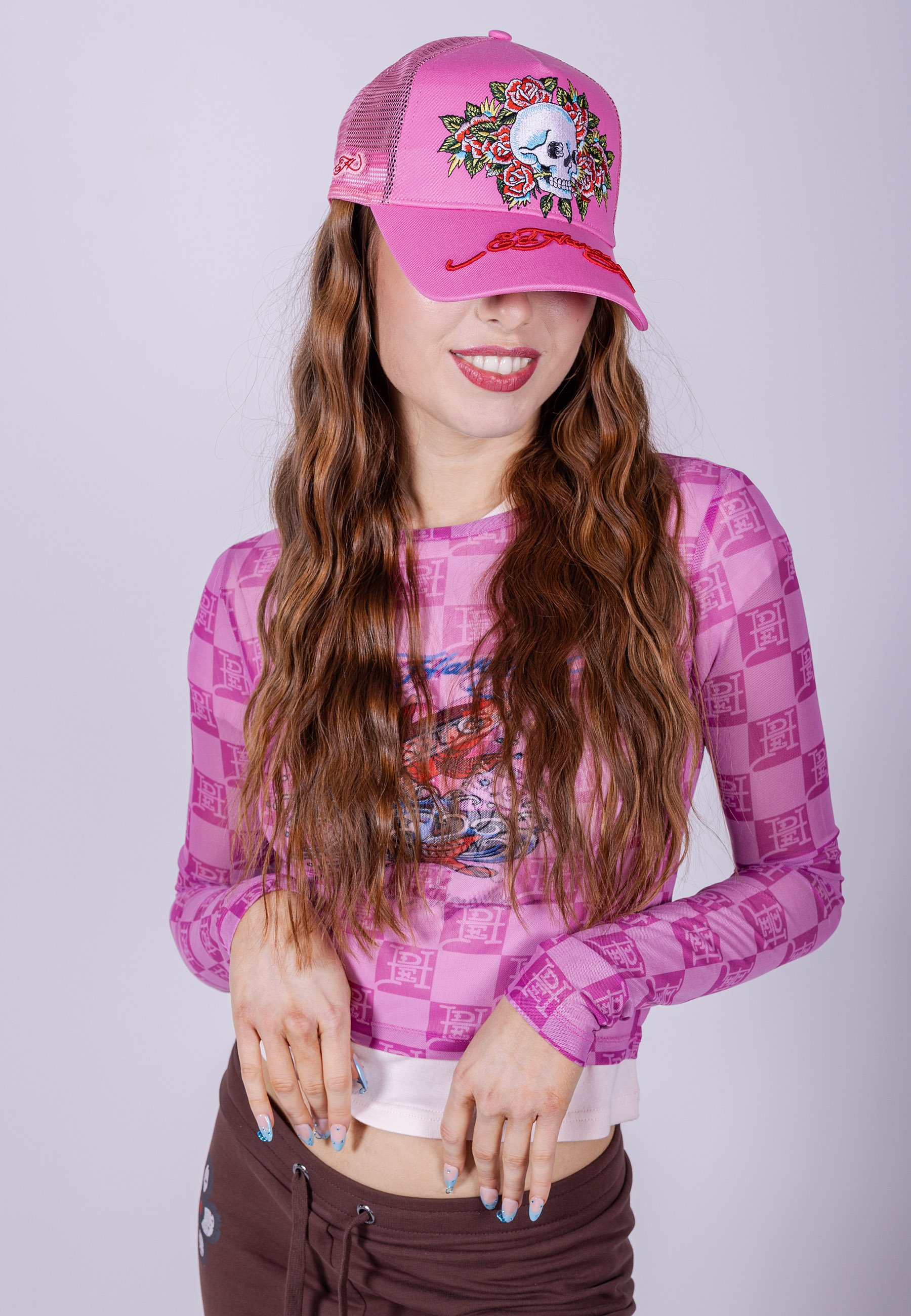 Ed Hardy SKULL-ROSE - Casquette - pink 