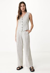 Mexx PINSTRIPE WIDE LEG - Tygbyxor - off white