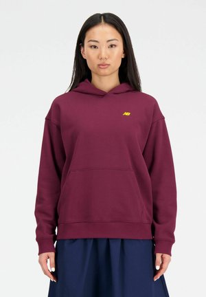 New Balance ATHLETICS FRENCH - Felpa con cappuccio - nb burgundy