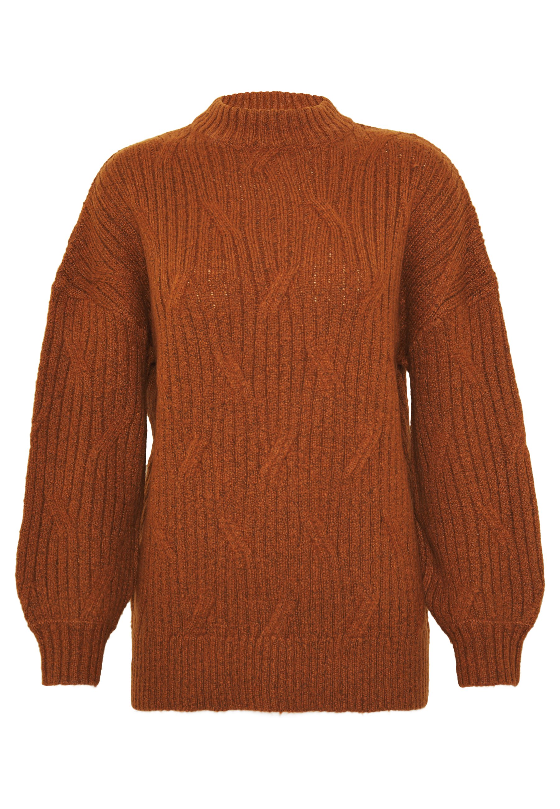Dorothy Perkins DIAGONAL DETAIL HIGH NECK JUMPER Dorothy Perkins DIAMOND HIGH NECK JUMPER - Strikkegenser - oatmeal
