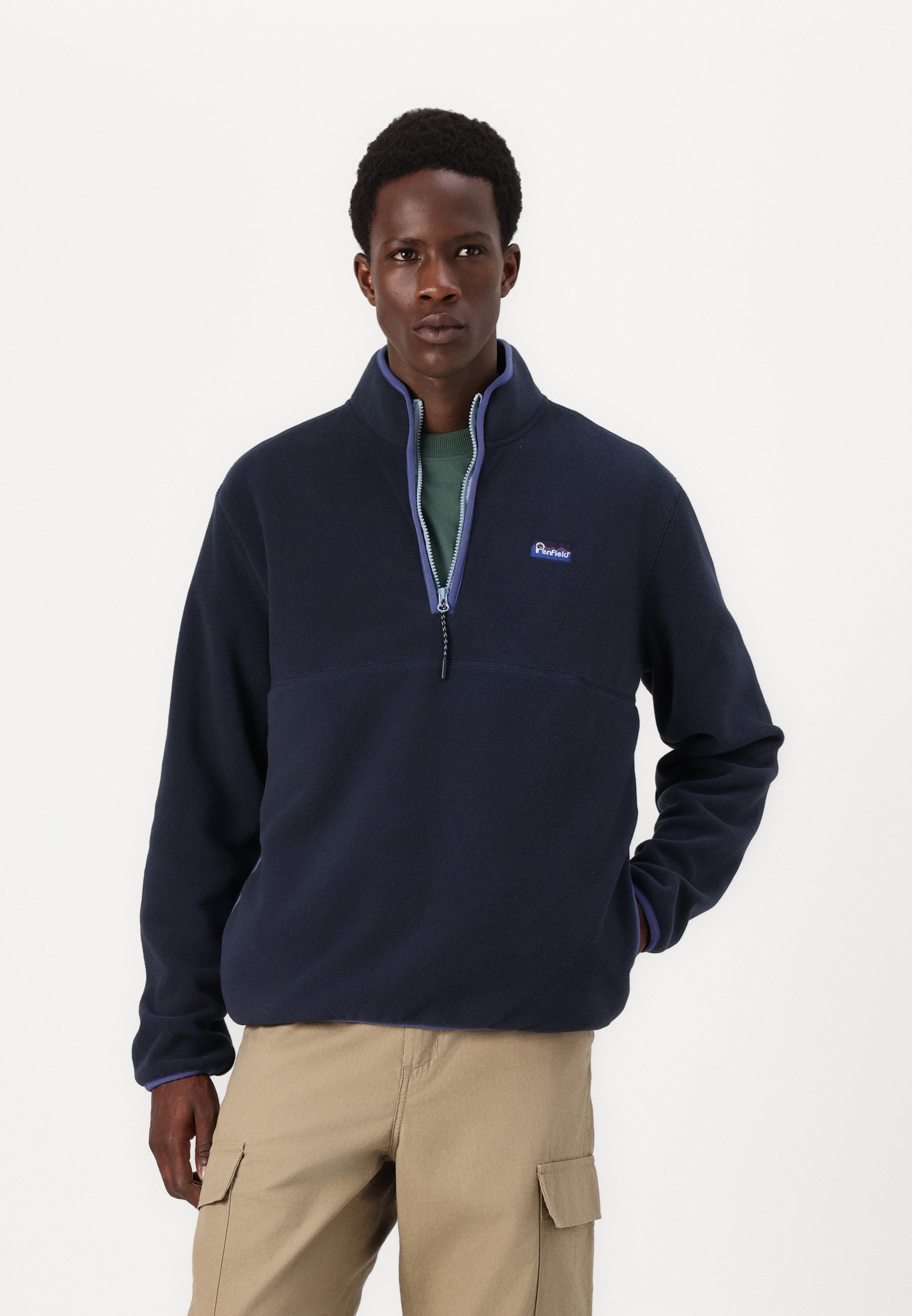 Penfield GRAYLOCK QUARTER ZIP - Fleece jumper - navy blazer/dark