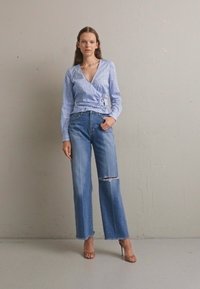 Veronica Beard Wide Leg - blue denim