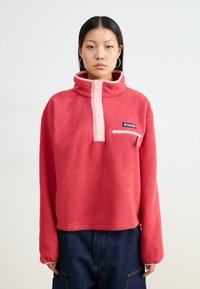 Columbia HELVETIA™ II CROPPED HALF SNAP - Felpa in pile - dare devil/pink sand