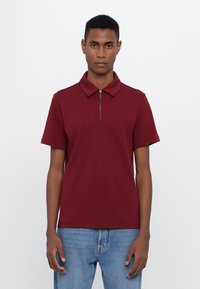 Michael Kors INTERLOCK ZIP  - Polo shirt - dark red