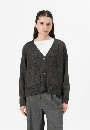 Vero Moda BOOM LS V-NECK BUTTON  NOOS - Gilet - chocolate torte