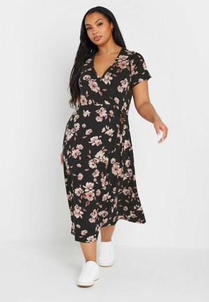 Yours Clothing FLORAL BUCKLE DETAIL - Trikoomekko - black