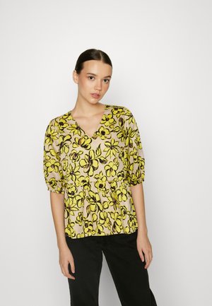 b.young IVERA VNECK BLOUSE - Tricou cu imprimeu - warm olive mix