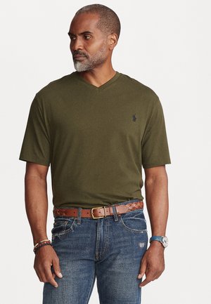 JERSEY V-NECK T-SHIRT - Basic T-shirt - company olive