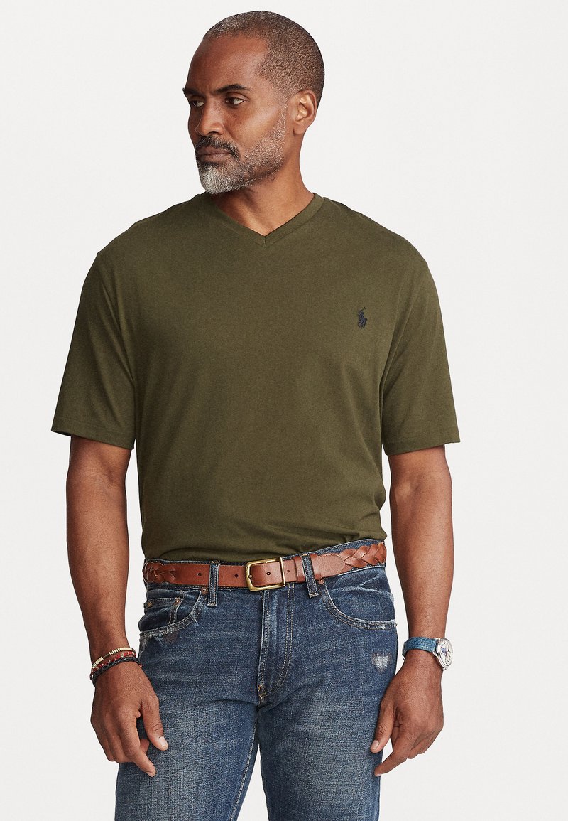 Polo Ralph Lauren Big & Tall JERSEY V-NECK T-SHIRT - Βασικό μπλουζάκι - company olive