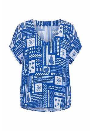 Studio Untold, BLUSENSHIRT, OVERSIZED, MIT KACHEL-PRINT - Camicetta - blue