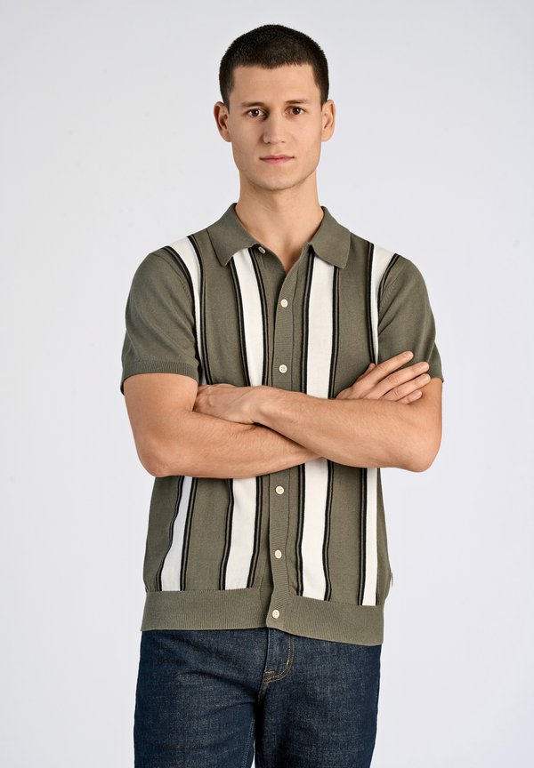 POLO CARDIGAN - Strickjacke - lt army