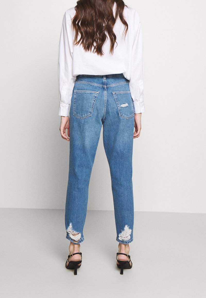 Topshop Petite Jean boyfriend blue denim/denim bleu (Seconde