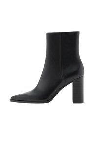 Enkellaarsjes met hoge hak - black