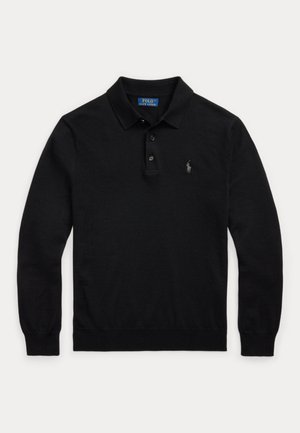 Polo Ralph Lauren, WASHABLE WOOL POLO-COLLAR SWEATER - Strickpullover - black