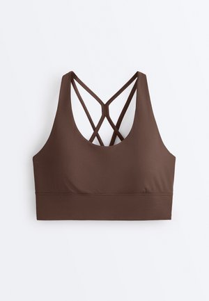 Sports-BH'er med medium støtte - brown