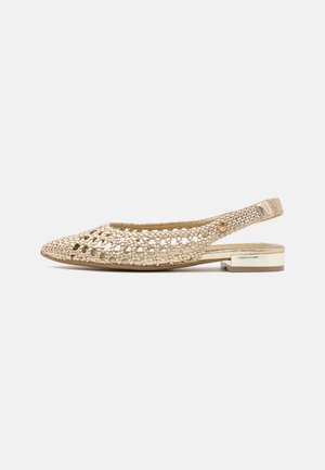 Slingback ballet pumps - gold