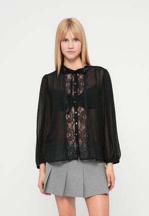 TIE FRONT  - Blouse - true black