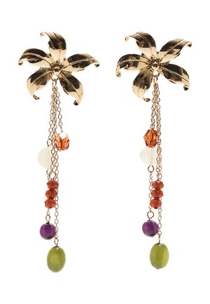 BEADED FLOWER  - Ohrringe - gold-coloured