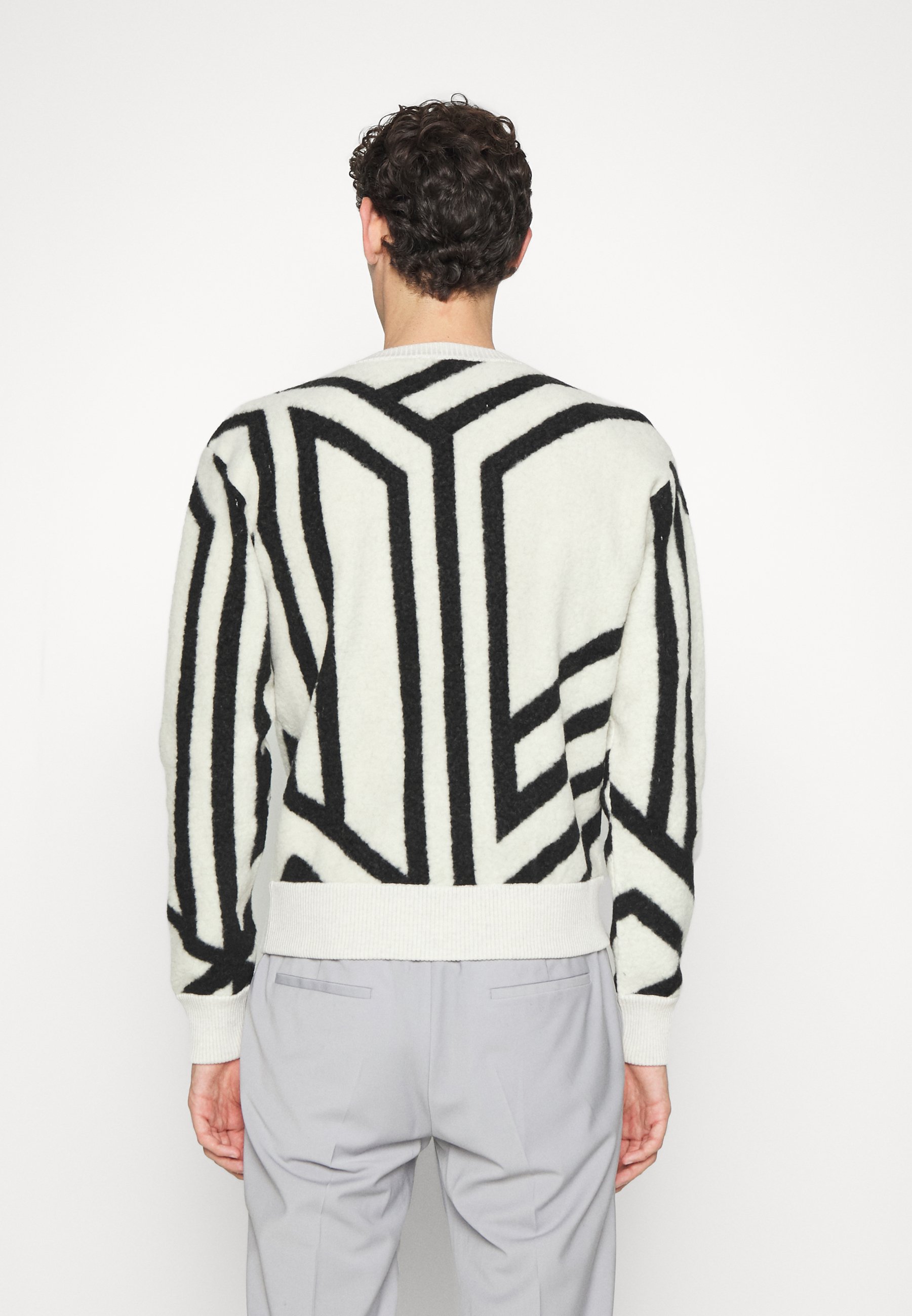 MCM MENS CUBIC MONOGRAM WOOL SWEATSHIRT 