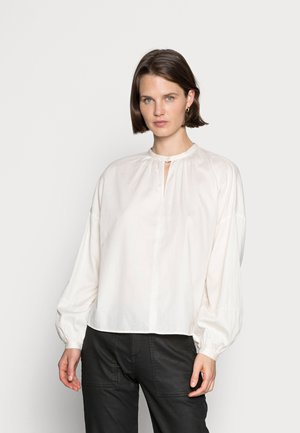 BLOUSE LONG SLEEVE CREW NECK - Blouse - white sand