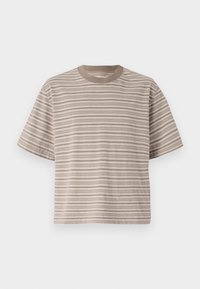 CLEAN CROP STRIPE - Apdrukāts T-krekls - camel