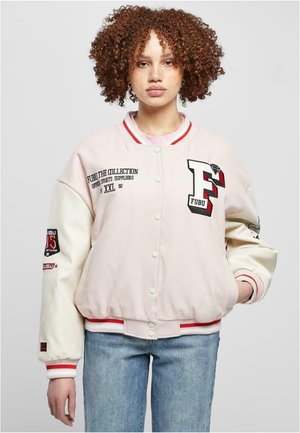 FW231-017-2 COLLEGE VARSITY - Bomberjacks - light pink offwhite red