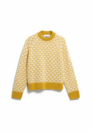 ARMEDANGELS, MULTI DOTS KNIT  - Trui - mosslace-oatmilk